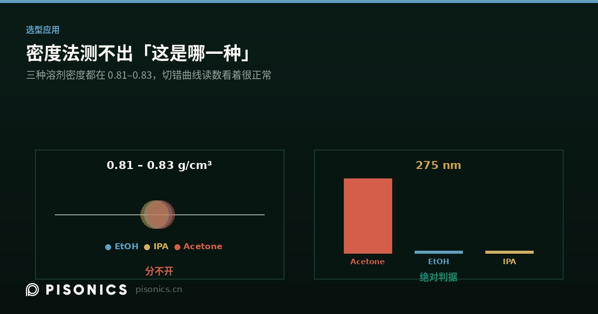 三种溶剂共用一根管道，密度法有个死穴