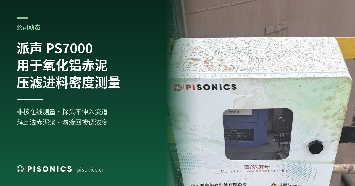 派声 PS7000 在氧化铝赤泥压滤进料管投用：非核在线测量，现场运行稳定